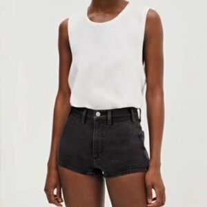 Aritzia Denim Forum Lola Clean Cheeky Shorts - washed black, 31